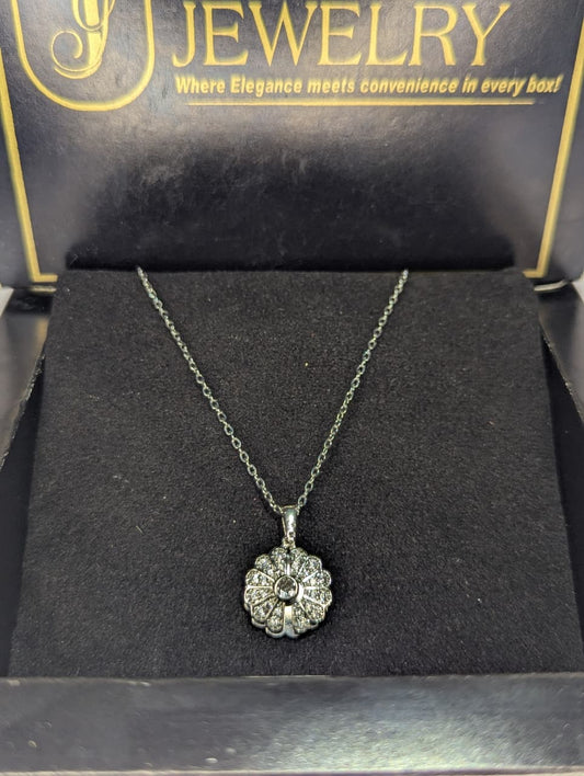 Diamond Flower Necklace