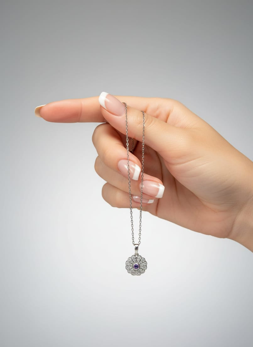 Diamond Flower Necklace