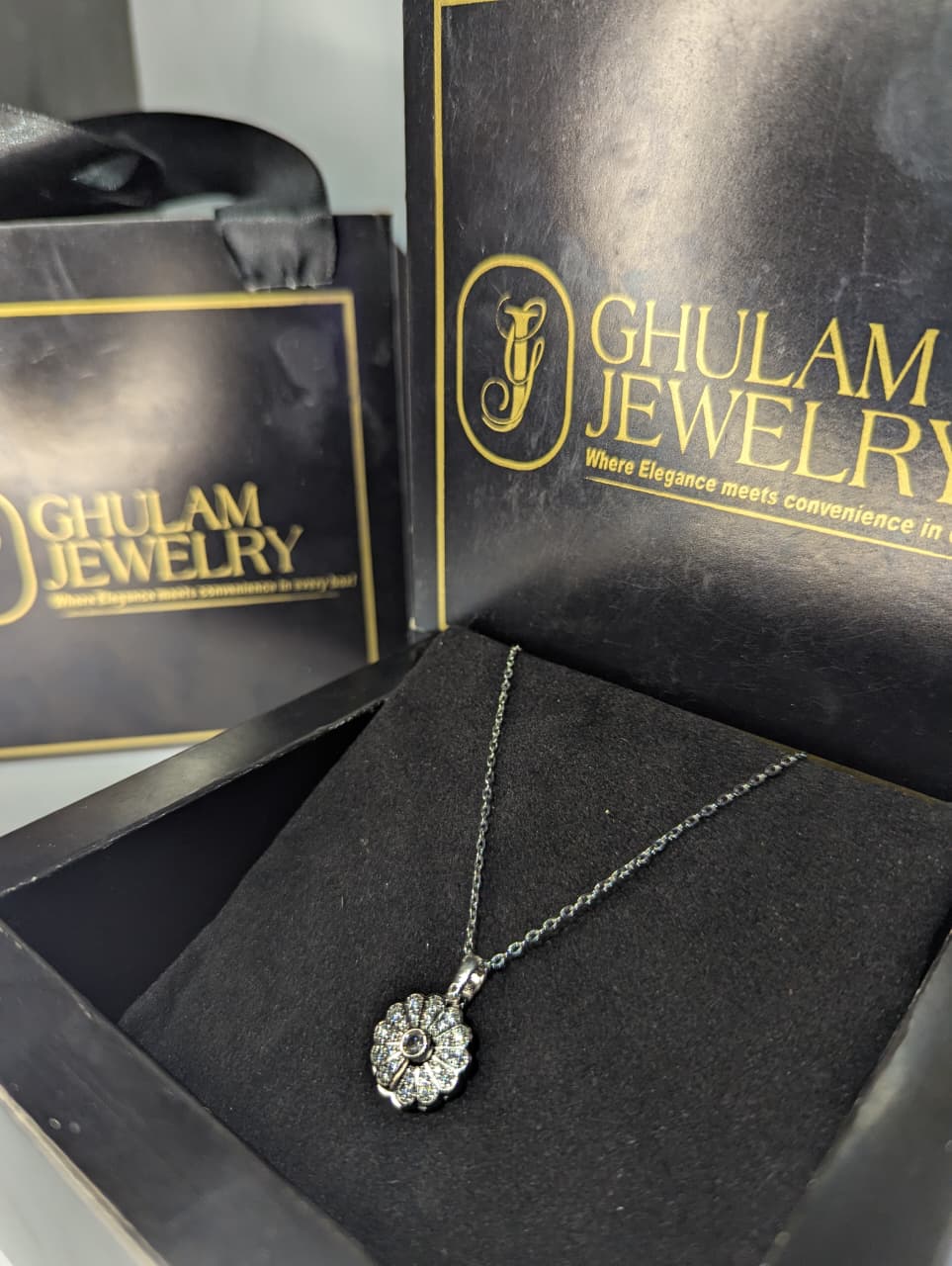 Diamond Flower Necklace