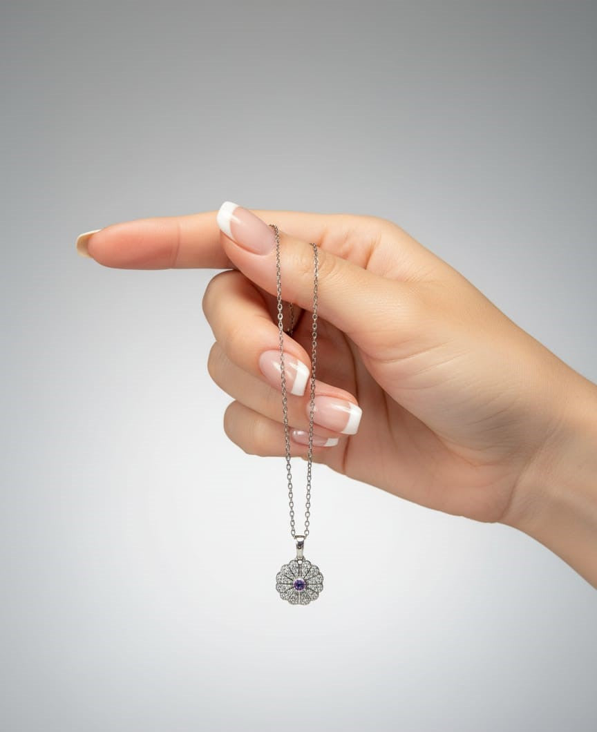 Diamond Flower Necklace