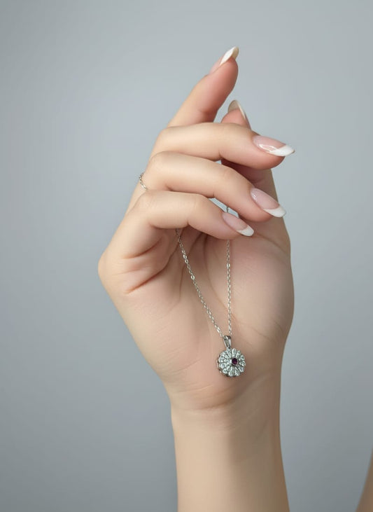 Diamond Flower Necklace