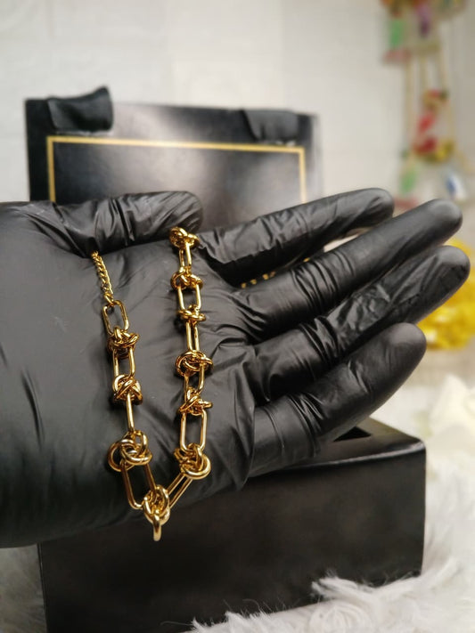 New Wide Chain Cross Buckle Bracelet