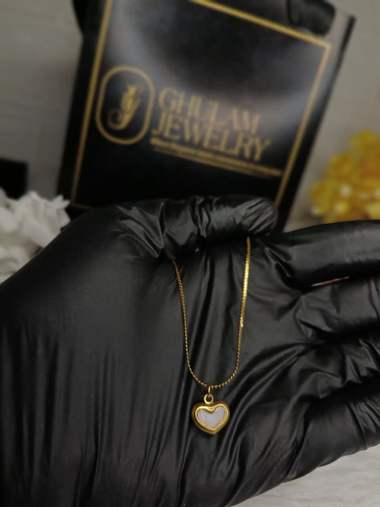 Golden Heart Glow Pendant Necklace