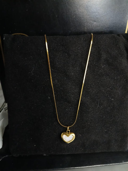 Golden Heart Glow Pendant Necklace